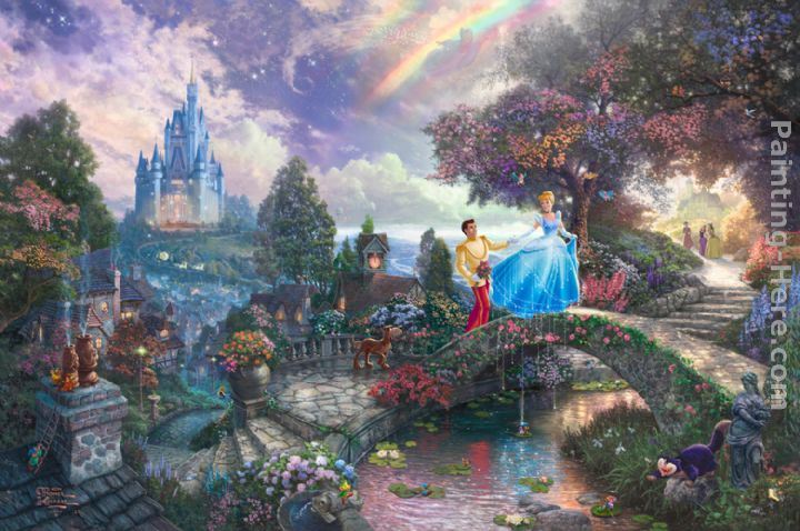 Thomas Kinkade Cinderella Wishes Upon a Dream